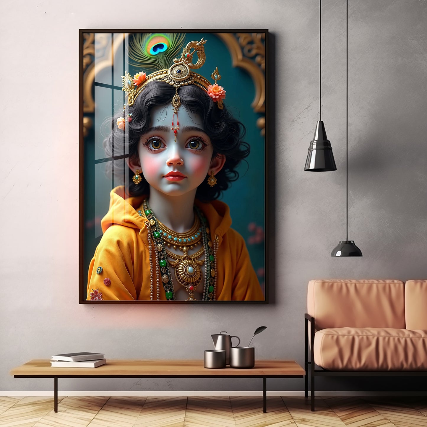 Krishna's Infinite Presence Premium Acrylic Wall Art