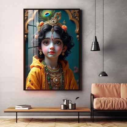 Krishna's Infinite Presence Premium Acrylic Wall Art