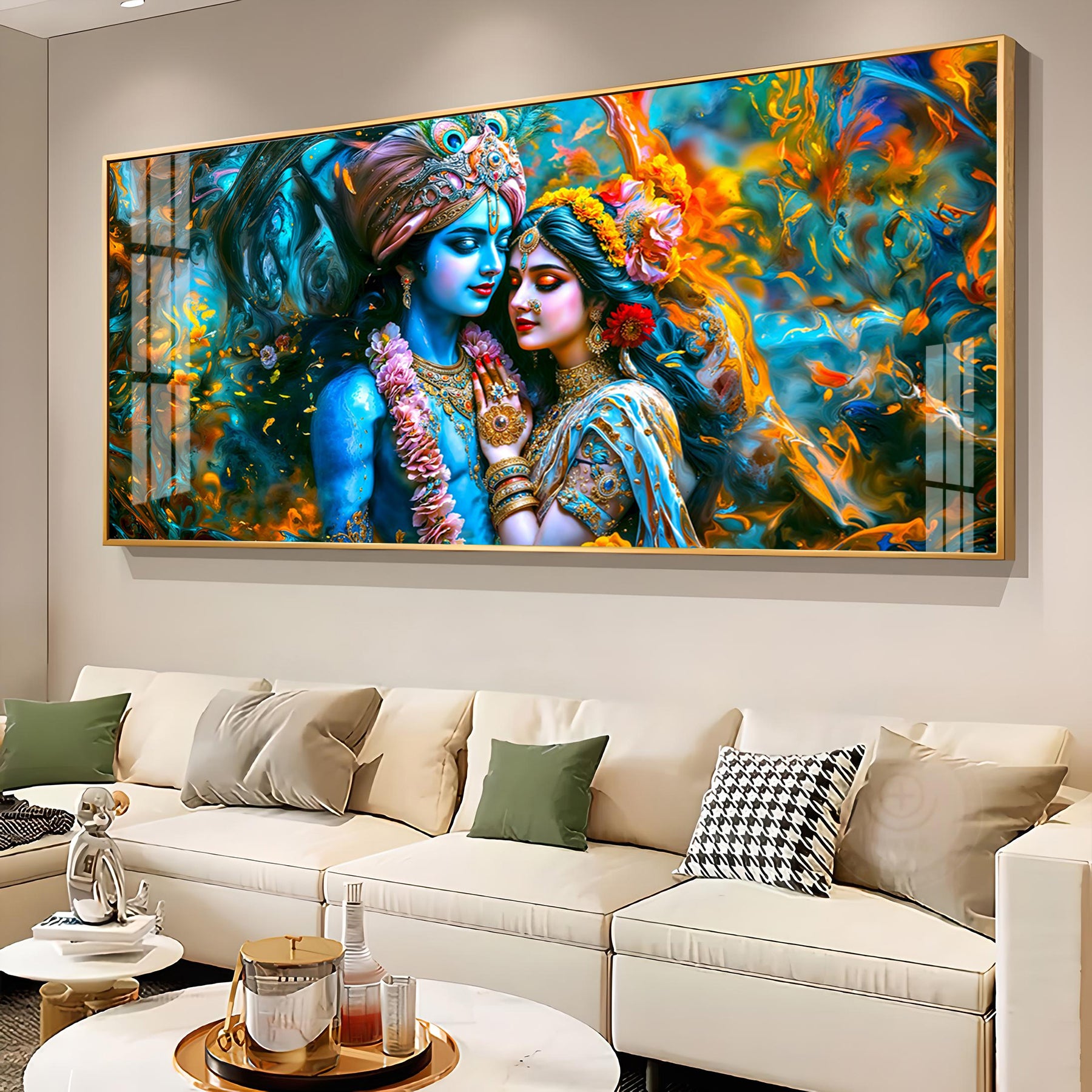 Shree Krishna Harmony Premium Acrylic Horizontal Wall Art