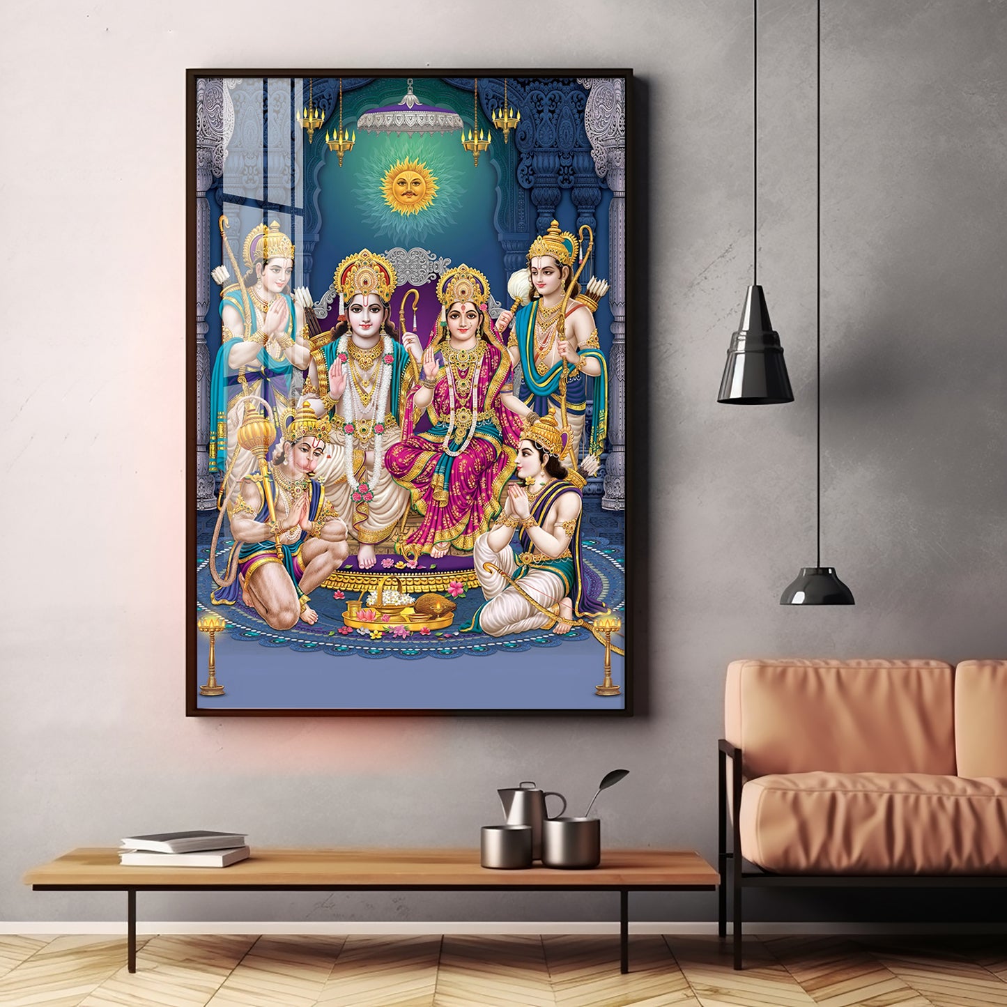 Ram Parivar Premium Acrylic Vertical Wall Art