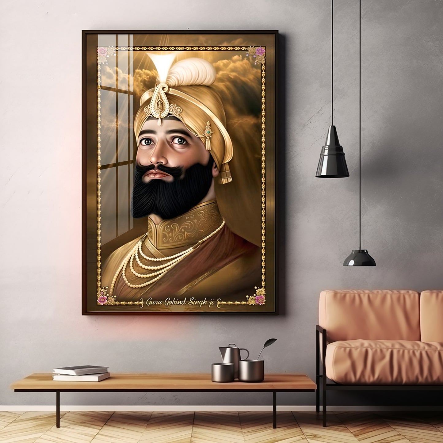 Guru Gobind Singh Premium Acrylic Vertical Wall Art