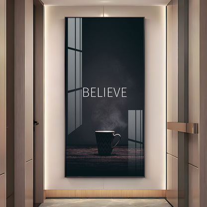 Believe Premium Acrylic Vertical Wall Art