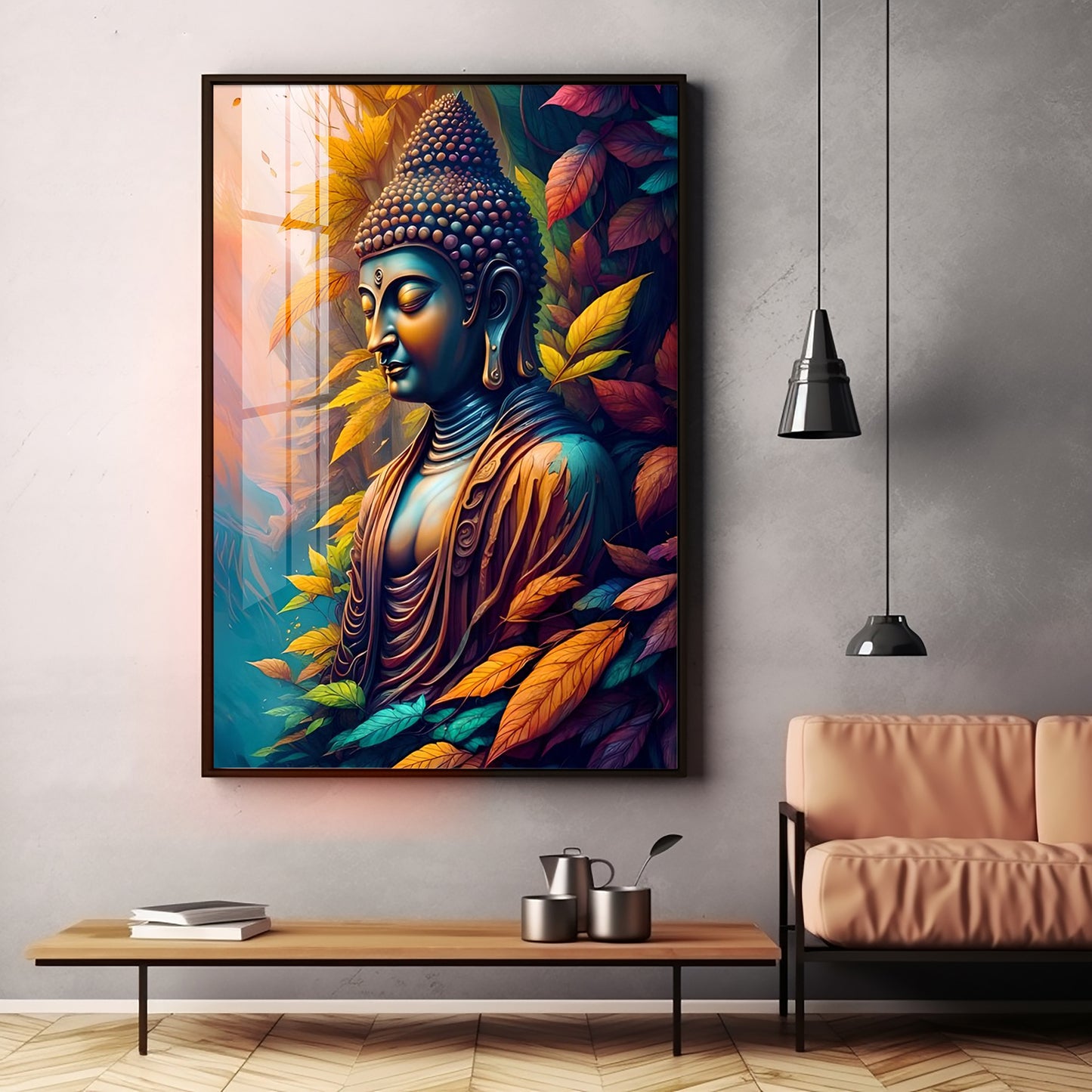 Indianara Buddha Premium Acrylic Vertical Wall Art