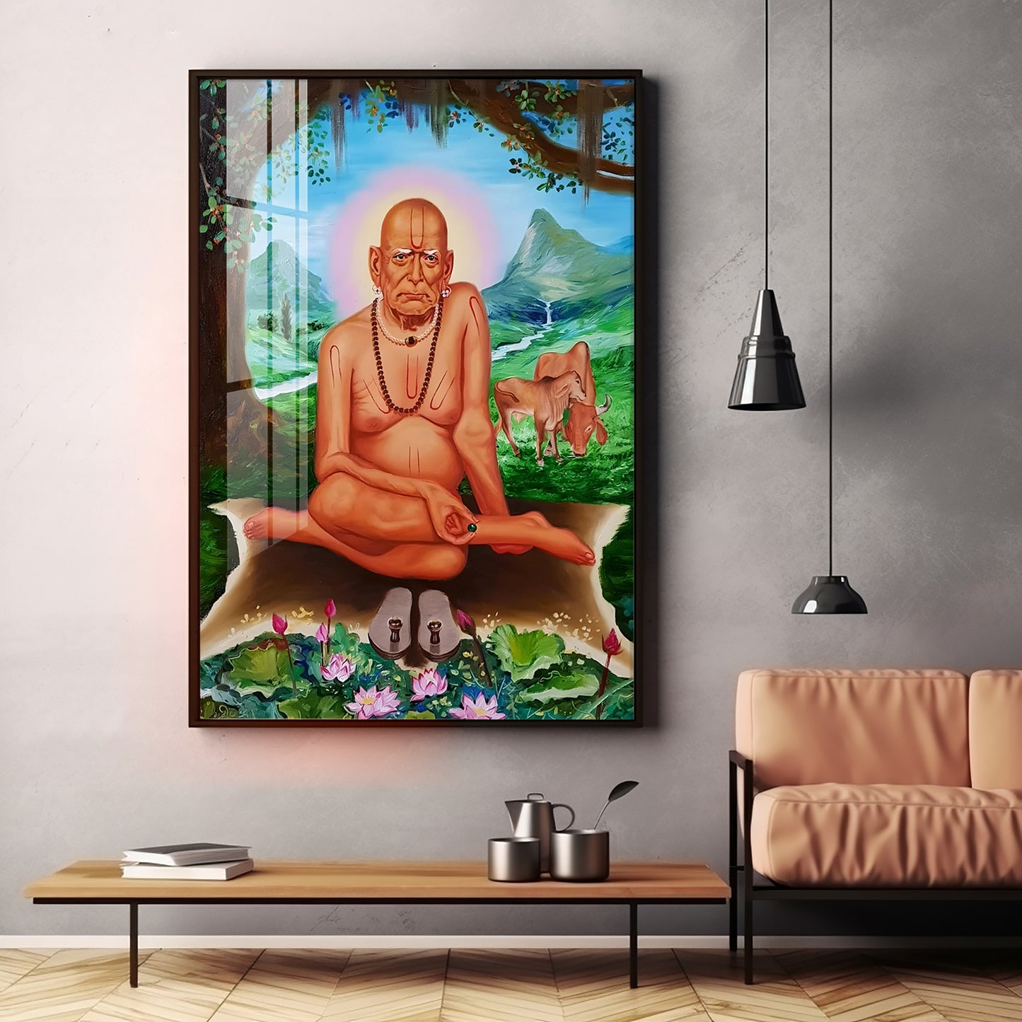 Elegance Of Shri Swami Samartha Premium Vertical Acrylic Wall Art