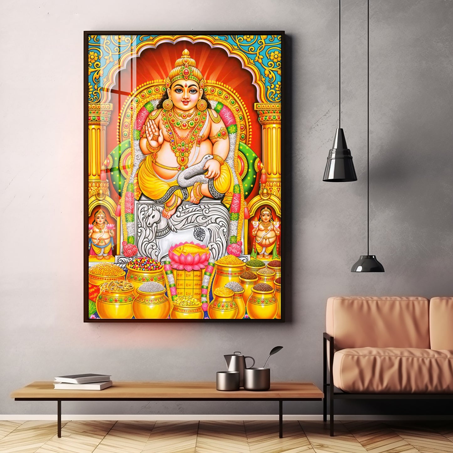 God Of Wealth And Treasurer Premium Acrylic Vertical Wall Art