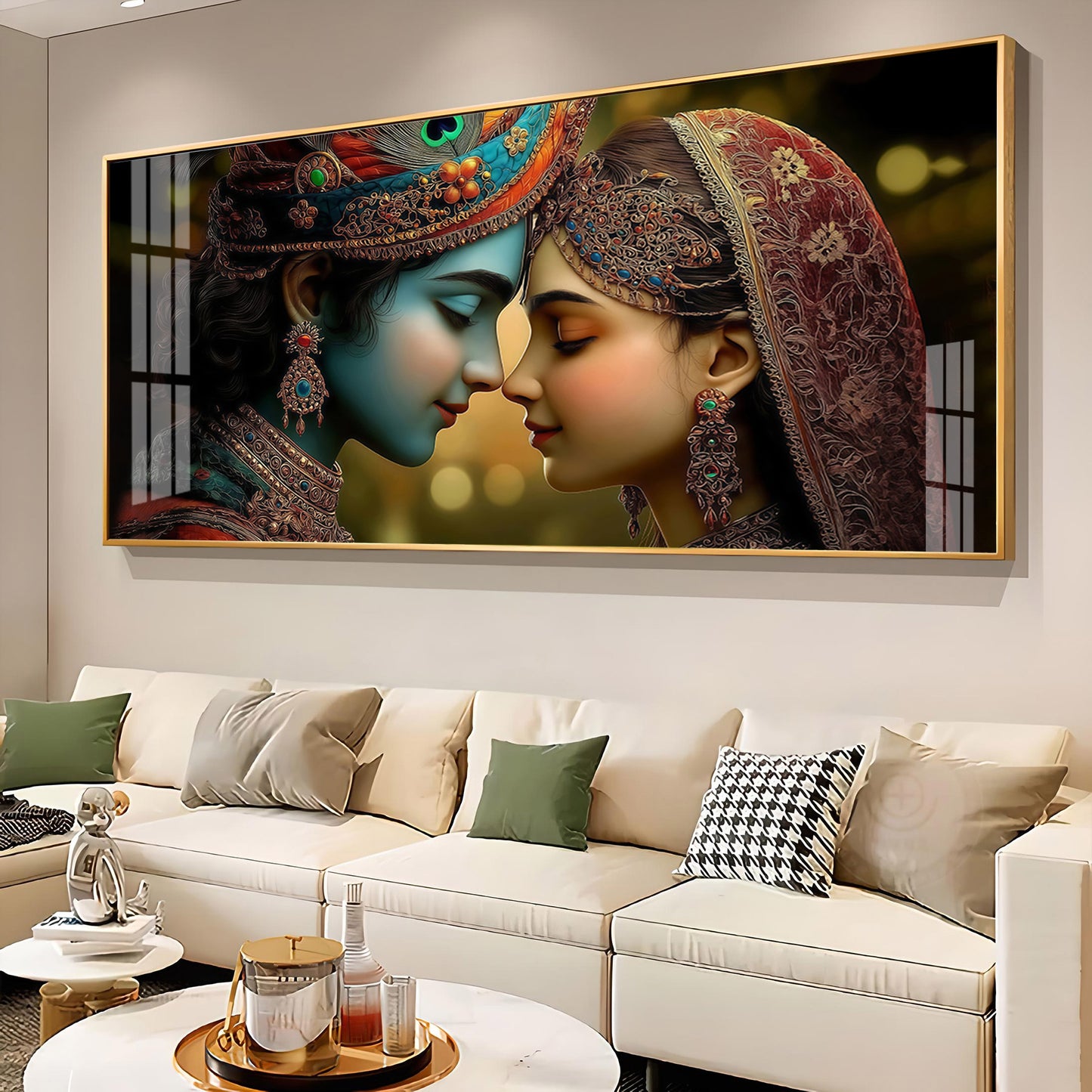 Radhe krishna Premium Acrylic Horizontal Wall Art
