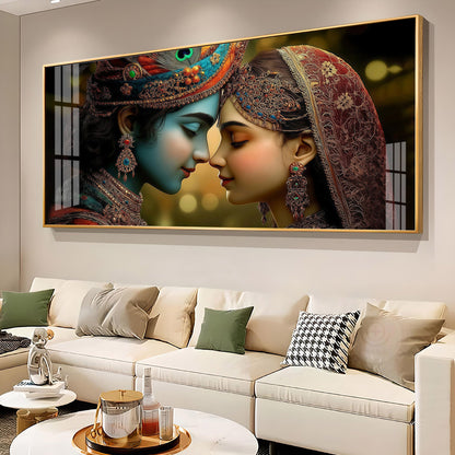 Radhe krishna Premium Acrylic Horizontal Wall Art