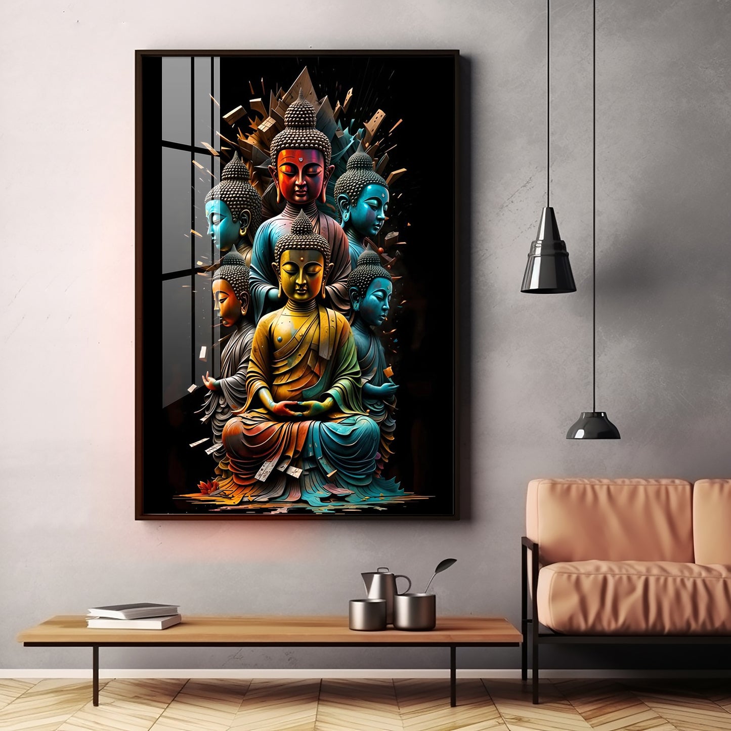 Lord Buddha Premium Acrylic Vertical Wall Art