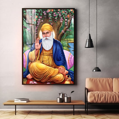 Meditative Guru Ji Premium Vertical Acrylic Wall Art