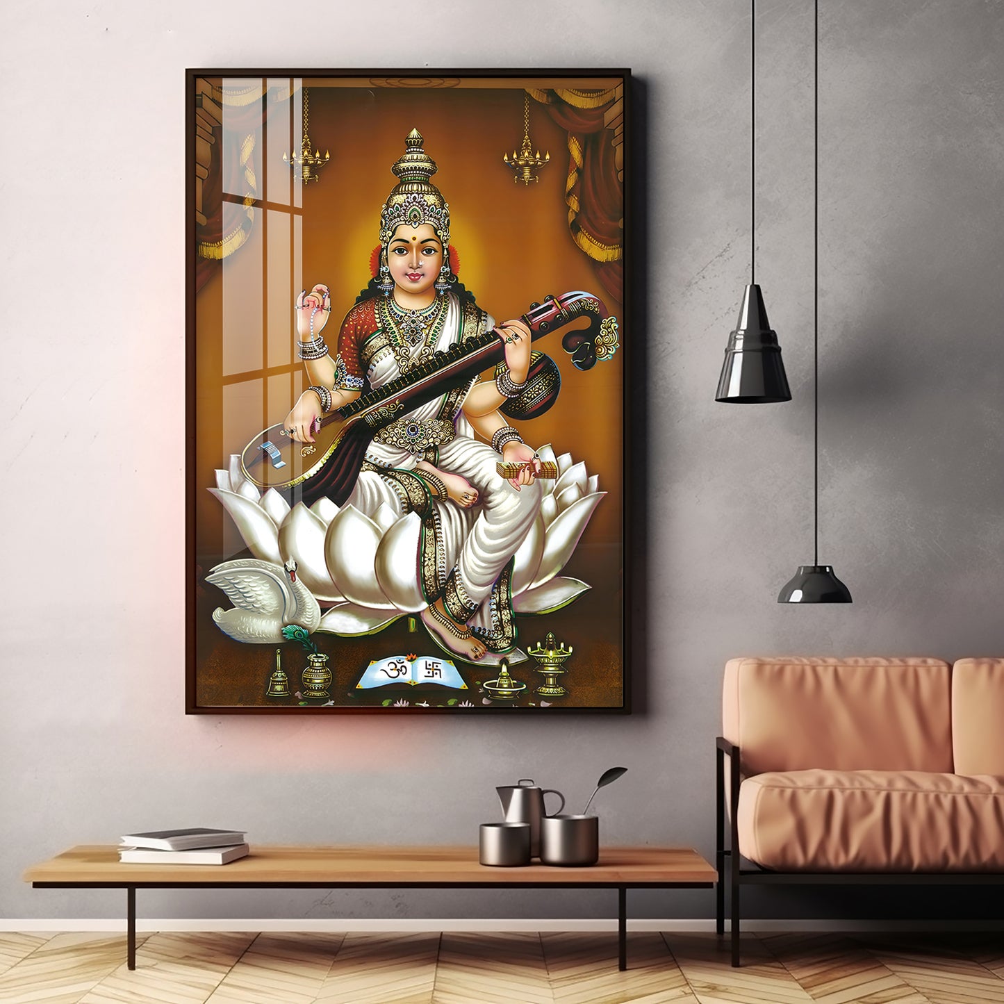 The Goddess's Embrace Premium Vertical Acrylic Wall Art