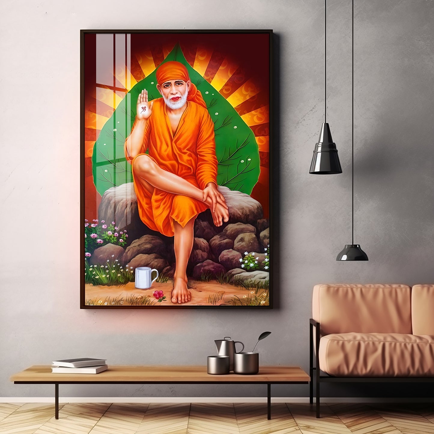 Sri Sai's Blessing Premium Vertical Acrylic Wall Art