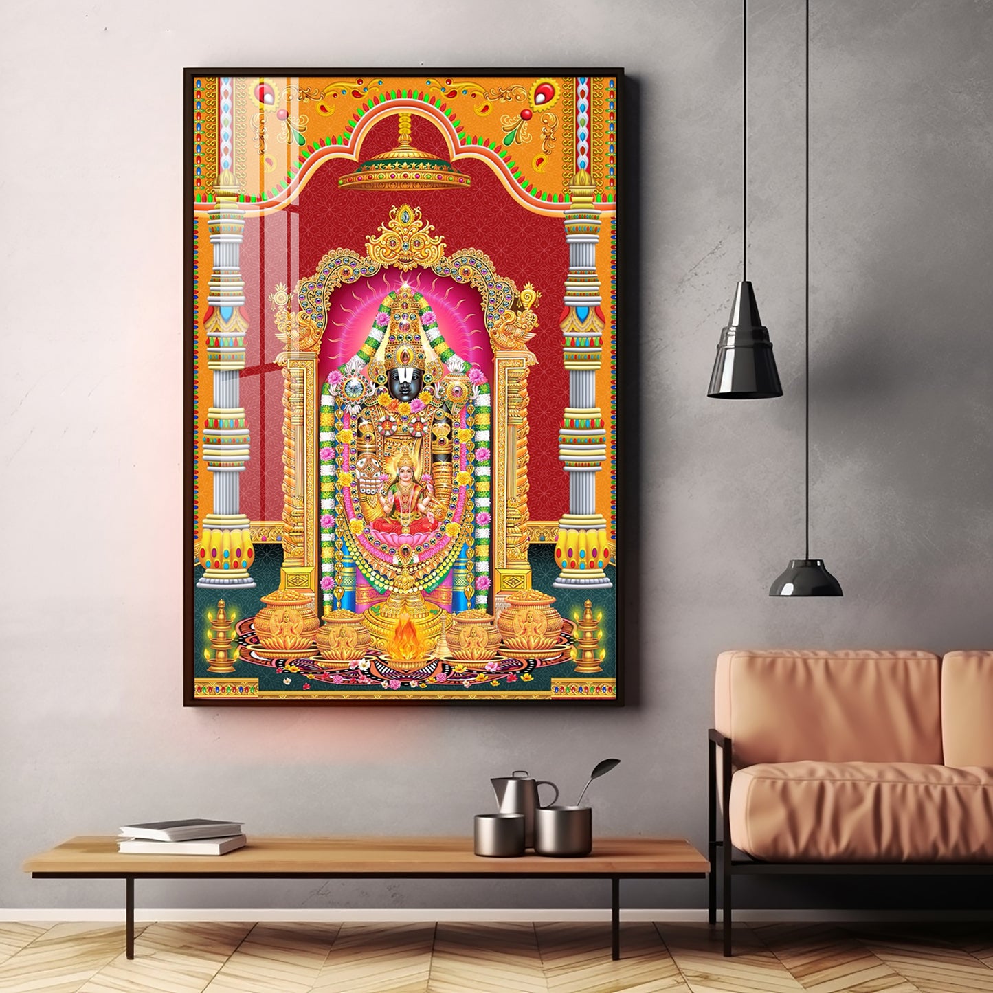 Narayana Blessing Premium Acrylic Vertical Wall Art
