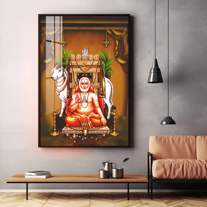 Sri Raghavendra Swamy Premium Acrylic Vertical Wall Art