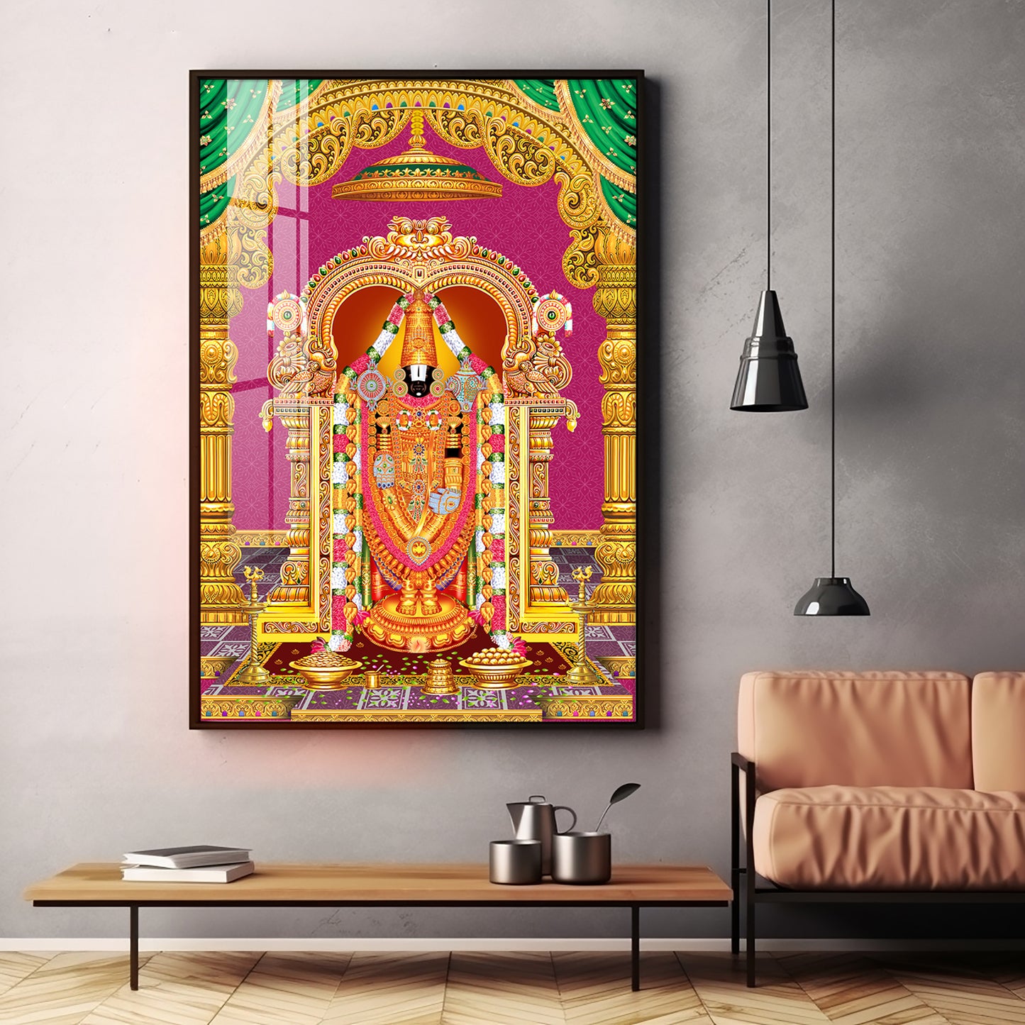 Sri Venkateswara Swamy Blessing Premium Acrylic Vertical Wall Art