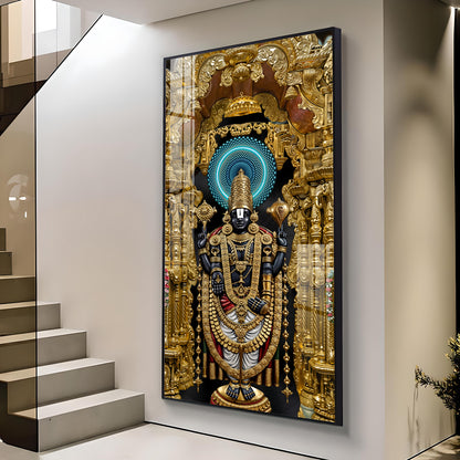 Shree Venkateswara Swamy Premium Acrylic Vertical Wall Art