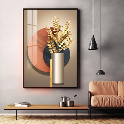 Floral Serenity Vase Premium Acrylic Vertical Wall Art