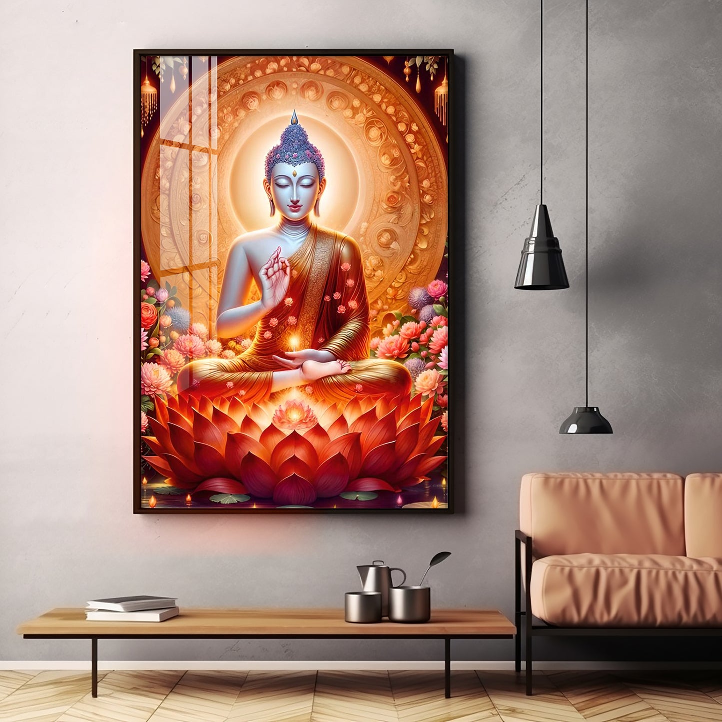 Peaceful Buddha Premium Acrylic Vertical Wall Art