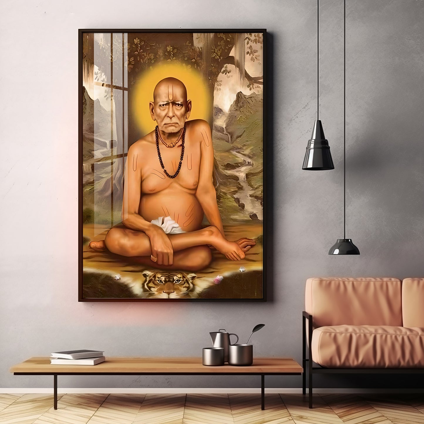 Elderly Shri Swami Samartha Premium Vertical Acrylic Wall Art