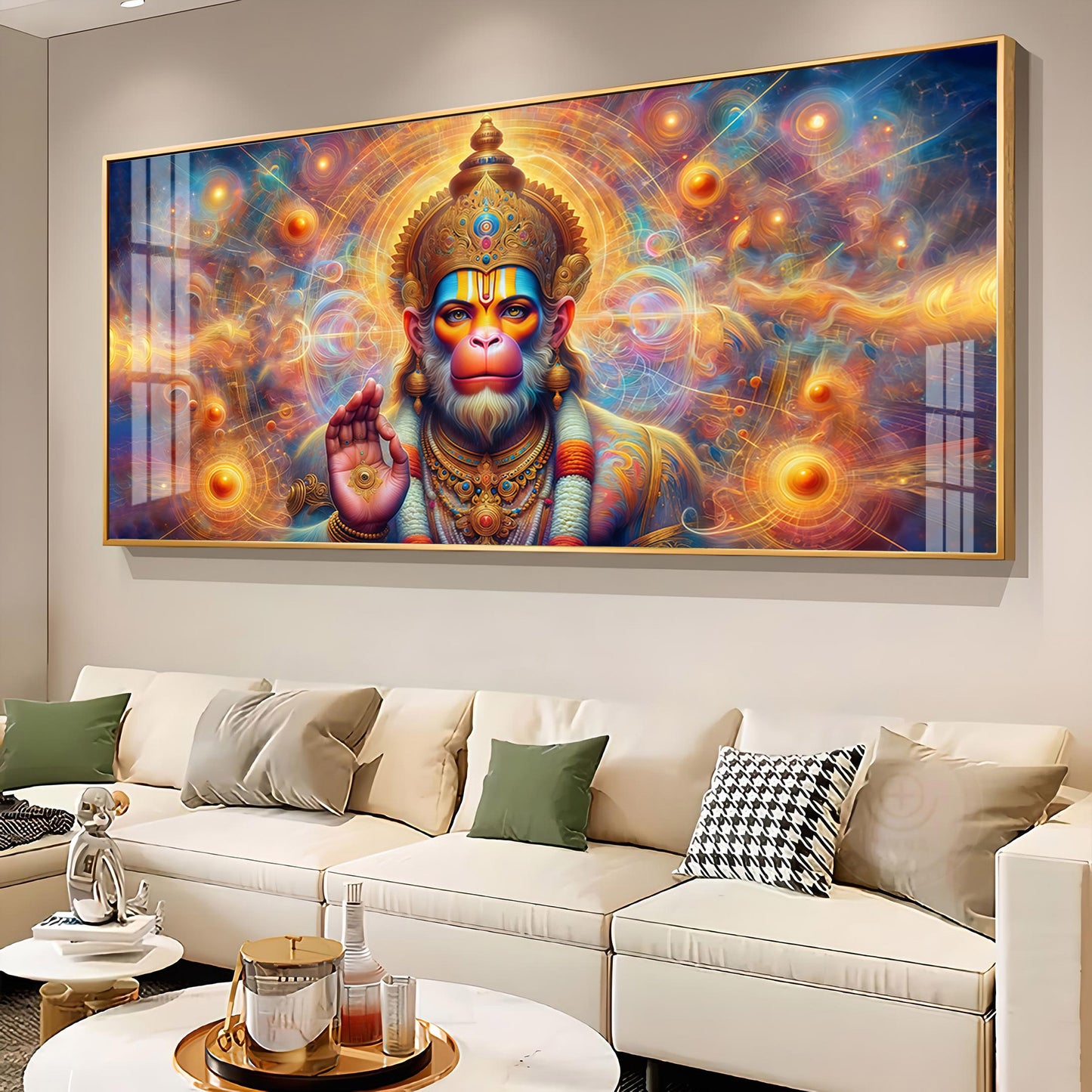 Divine Bajarang Bali Premium Acrylic Horizontal Wall Art