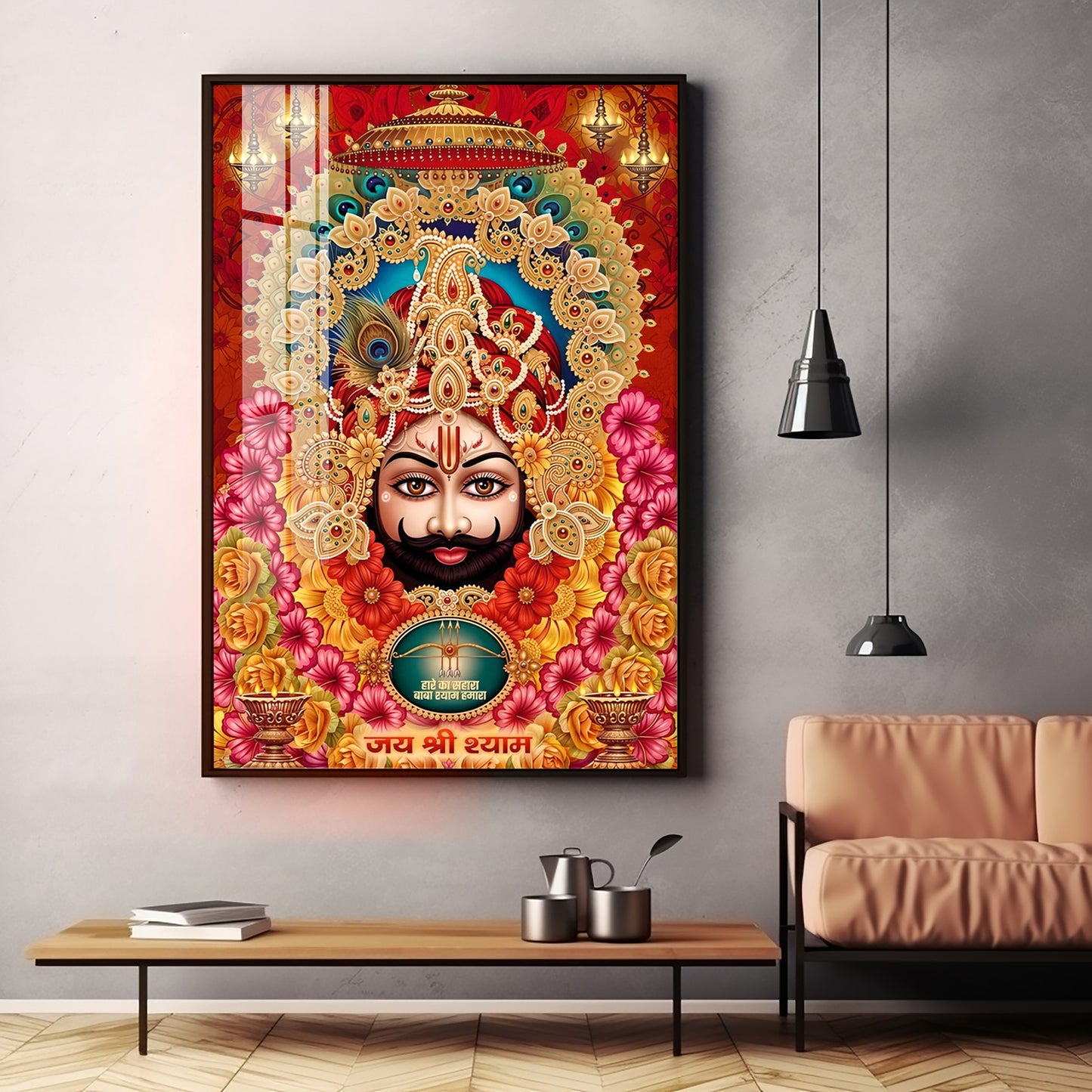 Shree Lakhdatar Premium Acrylic Vertical Wall Art