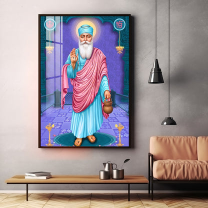 Shree Guru Nanak Dev Premium Acrylic Vertical Wall Art