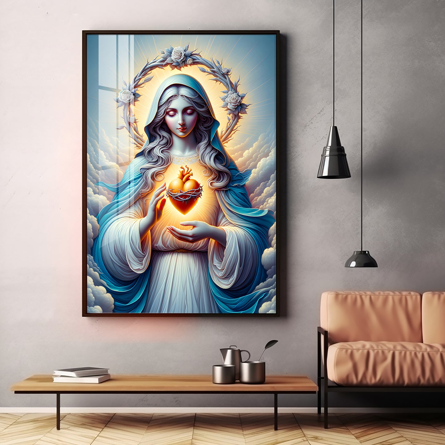 Divine Maternal Love Premium Acrylic Vertical Wall Art