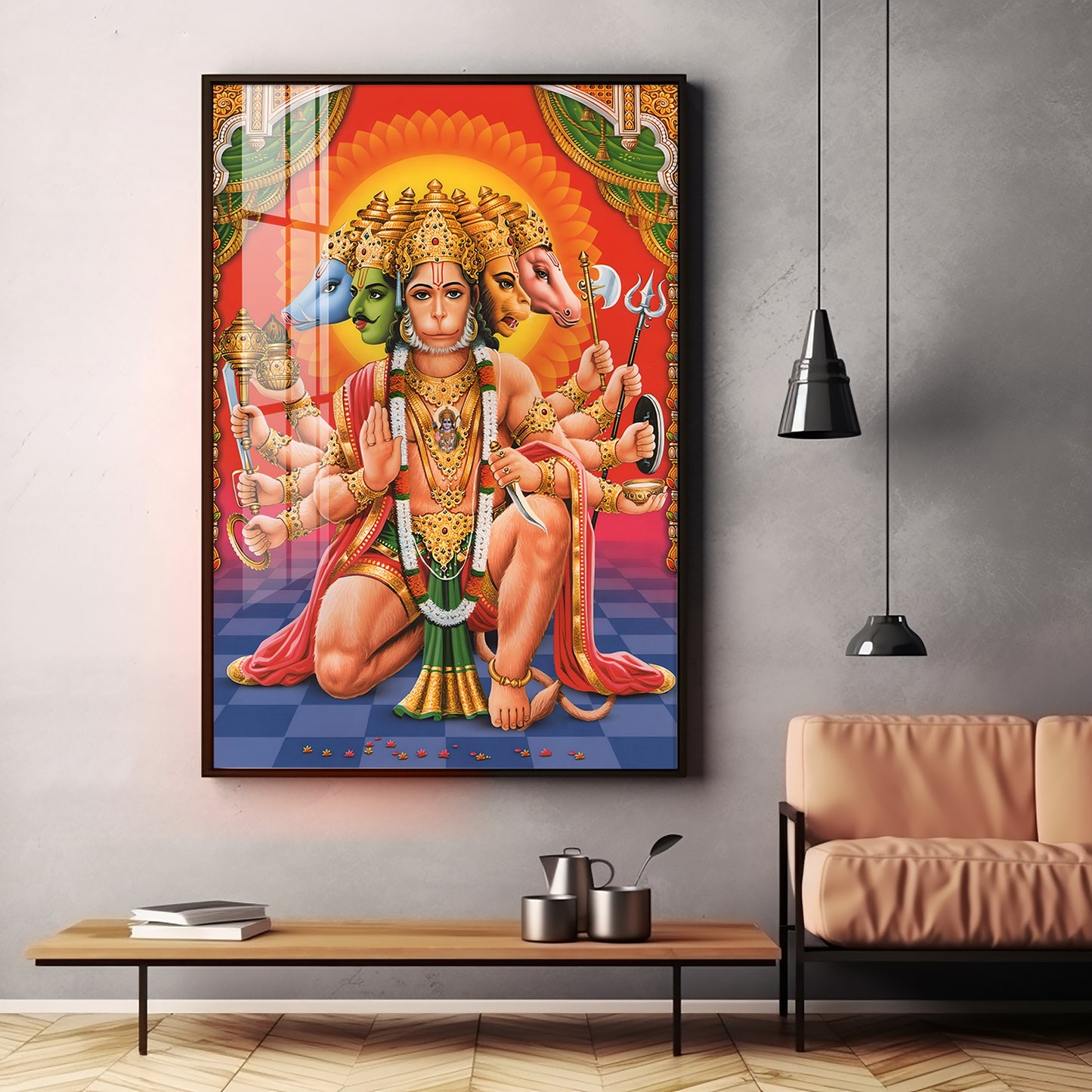 Hanuman Wisdom's Emissary Premium Vertical Acrylic Wall Art