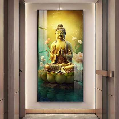 Peaceful Buddha Premium Acrylic Vertical Wall Art