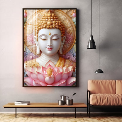 Tranquil Buddha Premium Vertical Acrylic Wall Art