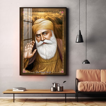 Guru Nanak Dev Ji Premium Acrylic Vertical Wall Art