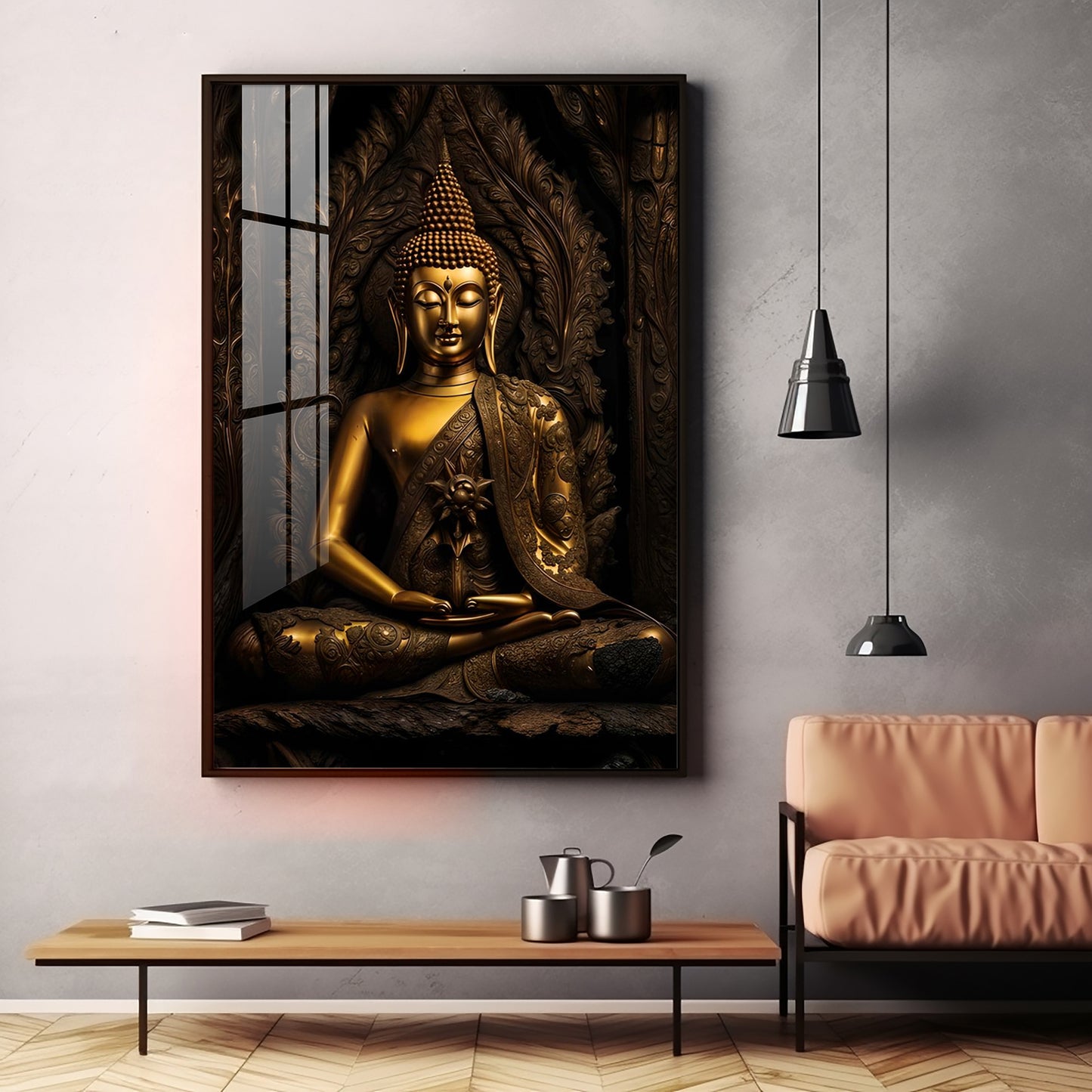 Radiant Serenity Premium Acrylic Vertical Wall Art