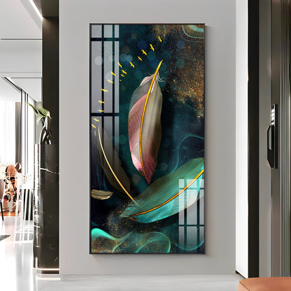 Feathers of Space Premium Acrylic vertical Wall Art