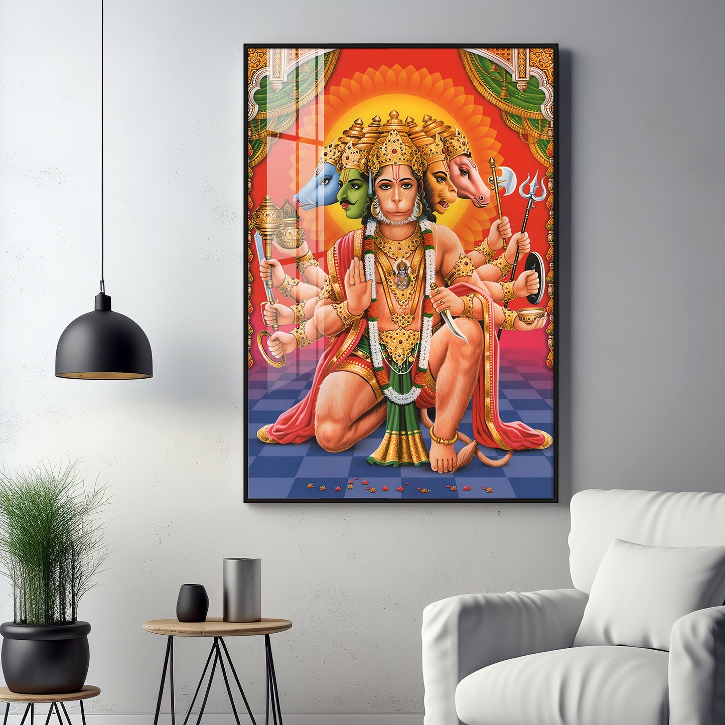 Hanuman Wisdom's Emissary Premium Vertical Acrylic Wall Art