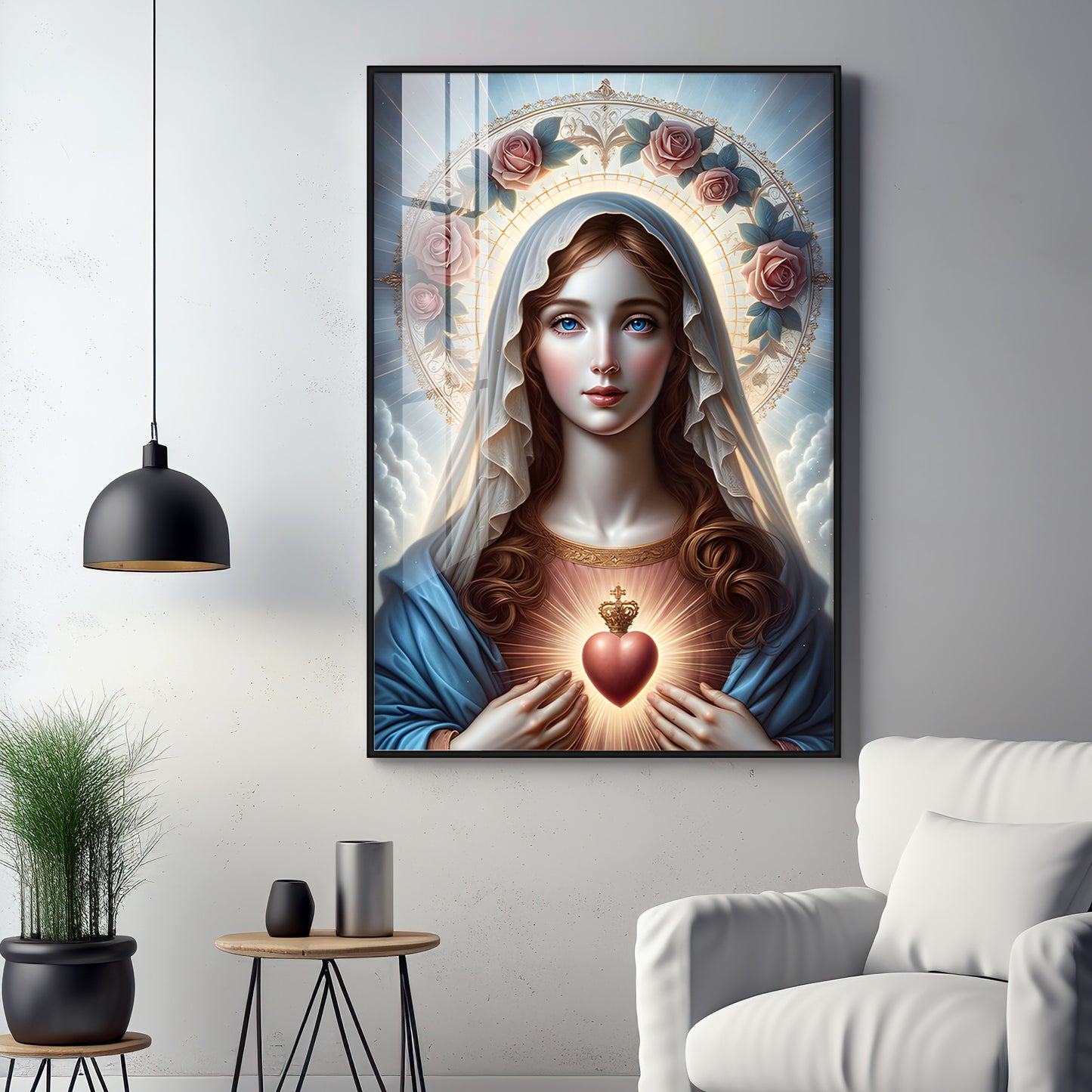 Sacred Heart Serenity Premium Acrylic Vertical Wall Art