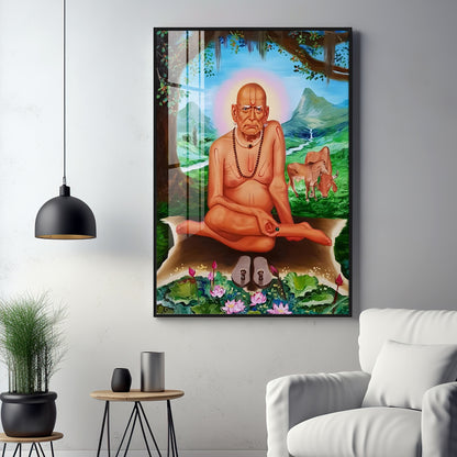 Elegance Of Shri Swami Samartha Premium Vertical Acrylic Wall Art