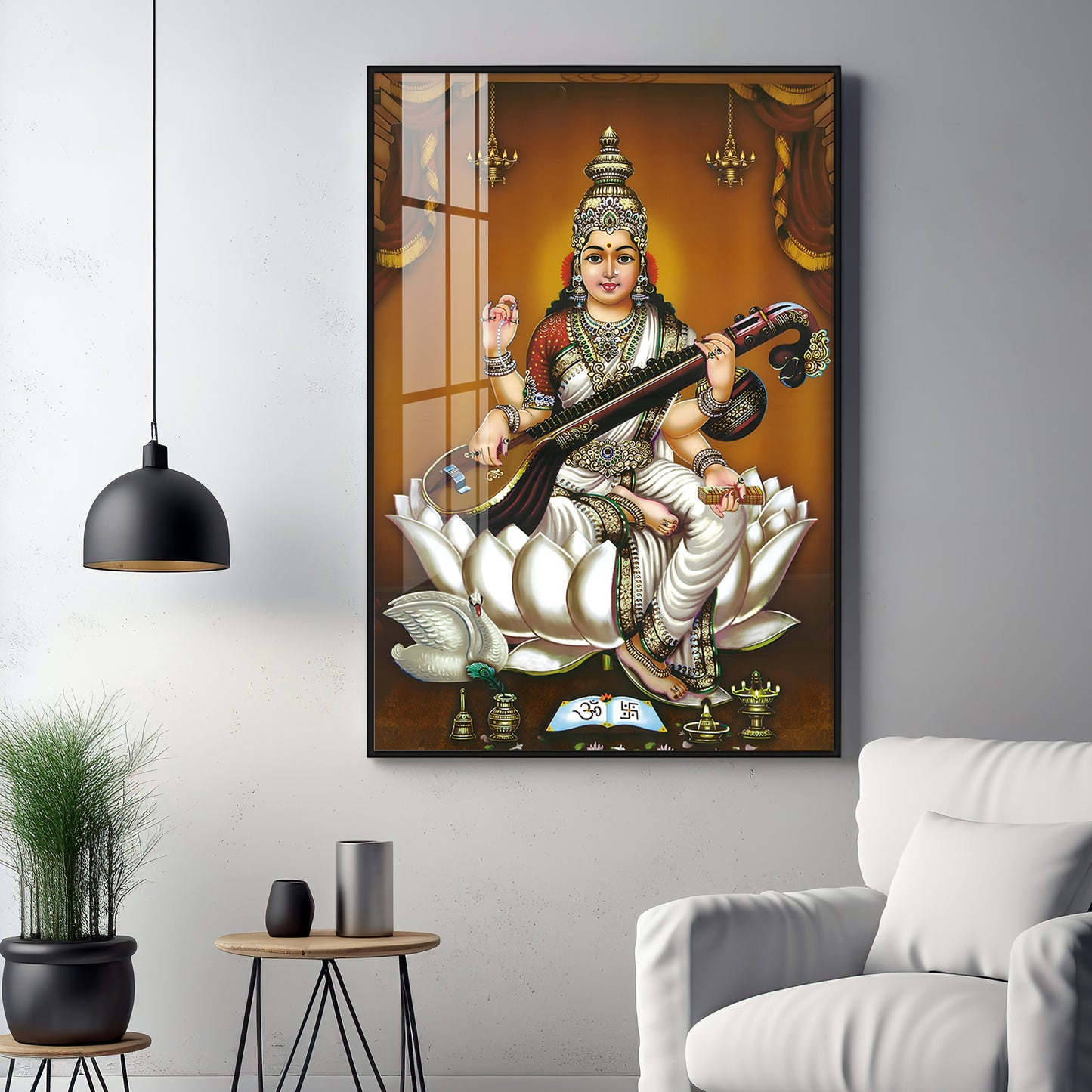 The Goddess's Embrace Premium Vertical Acrylic Wall Art