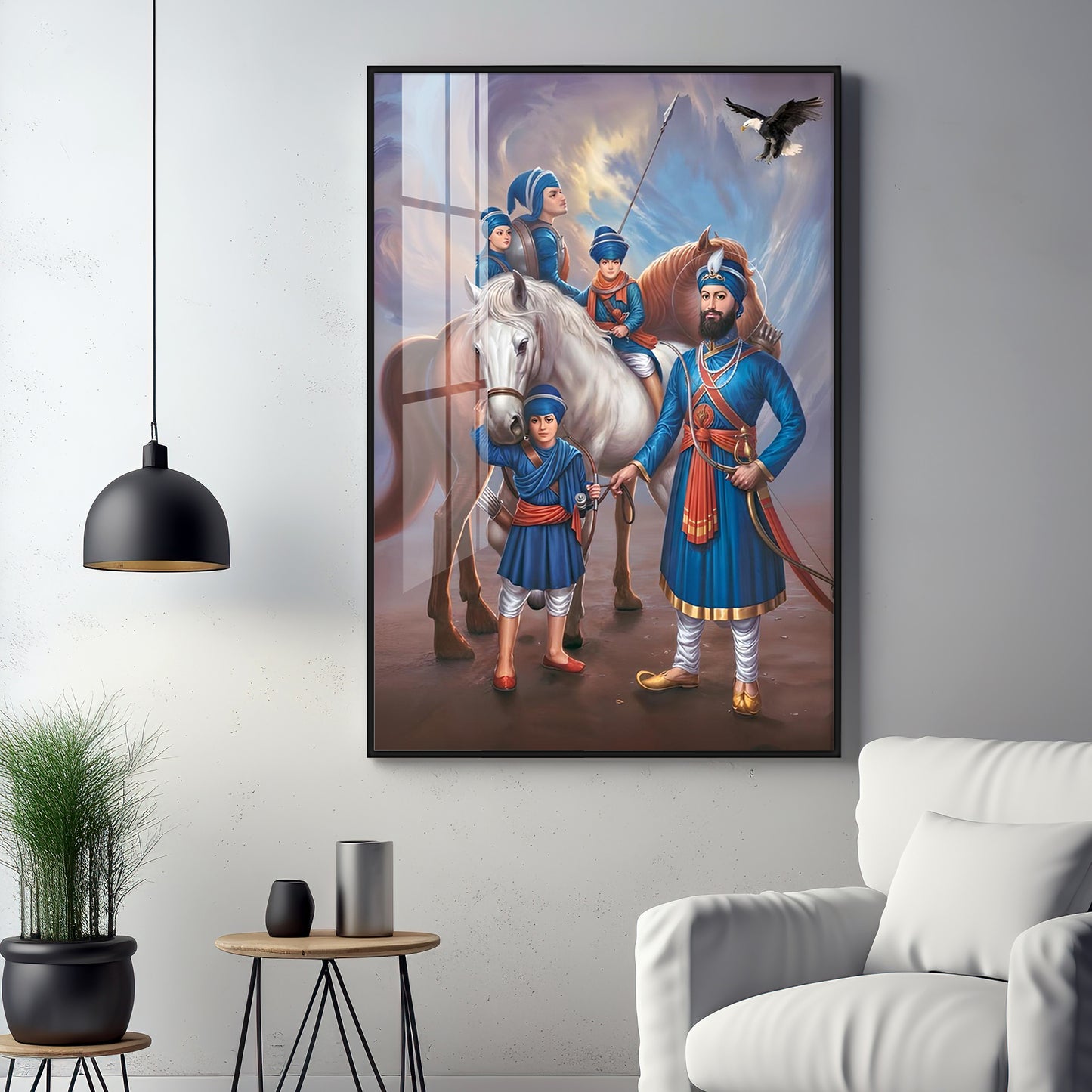 Sikh Warriors Premium Acrylic Vertical Wall Art