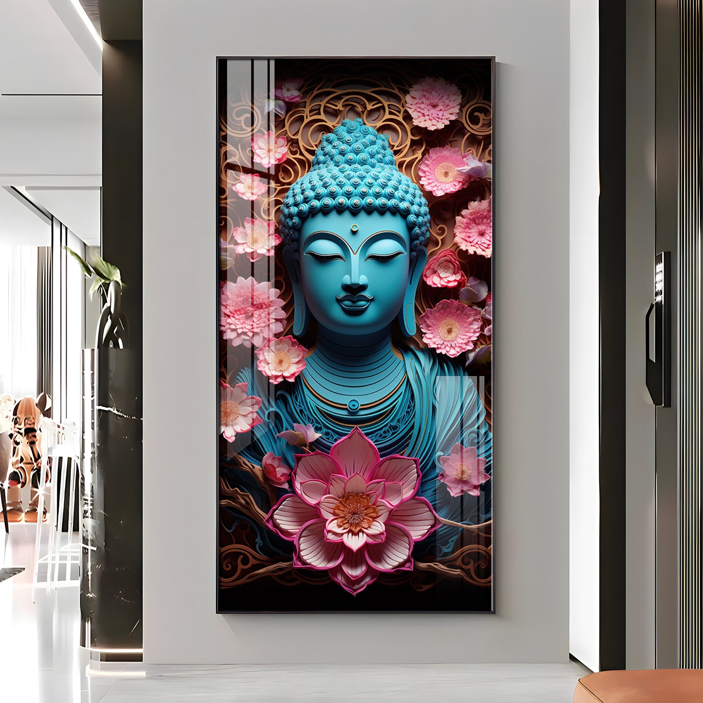 Enlightened Buddha Essence Premium Acrylic Vertical Wall Art