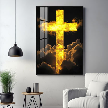 Heavenly Cross Vision Premium Acrylic Wall Art