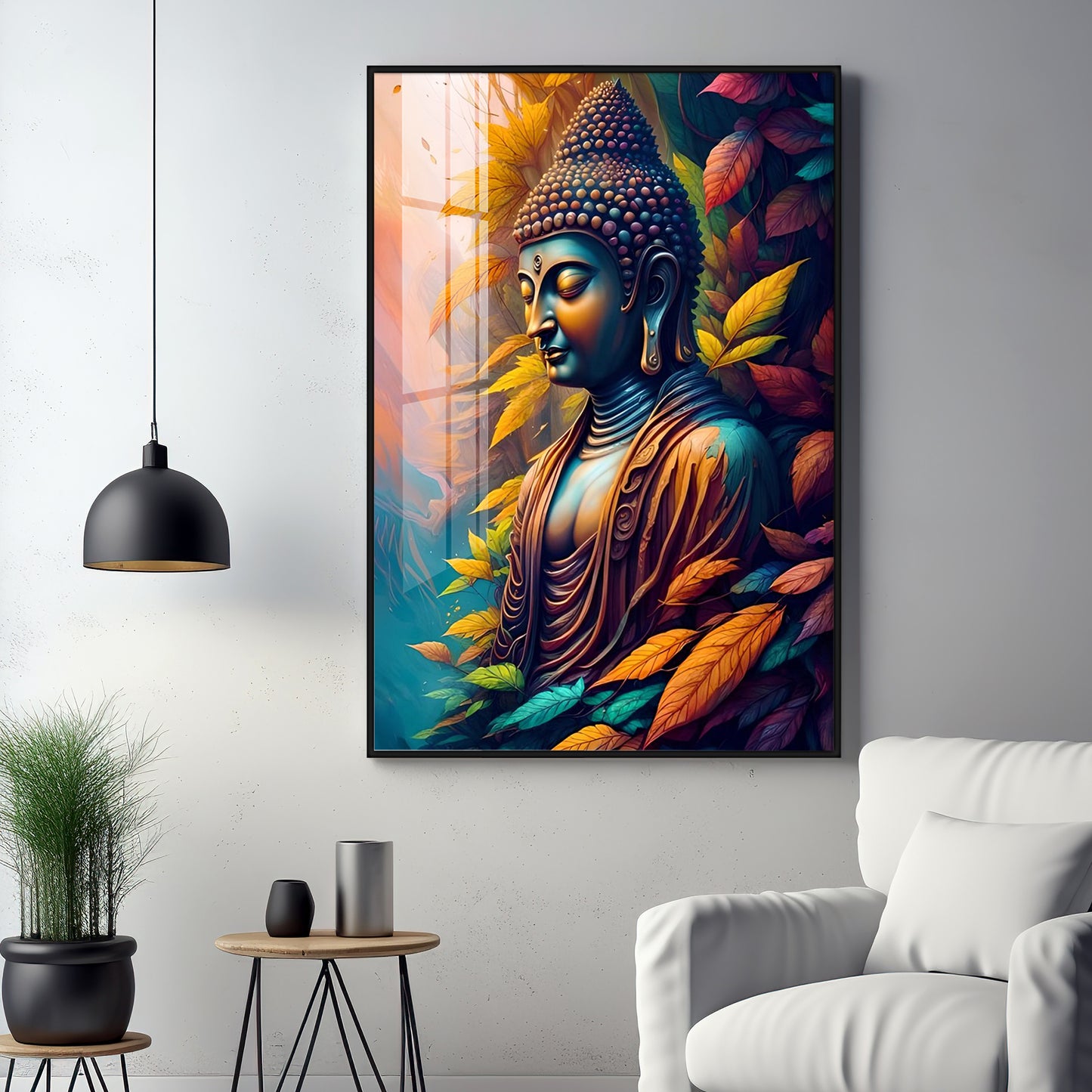 Indianara Buddha Premium Acrylic Vertical Wall Art