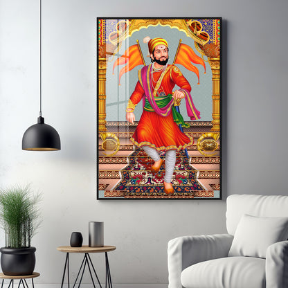 Divine Chhatrapati Shivaji Maharaj Premium Acrylic Vertical Wall Art