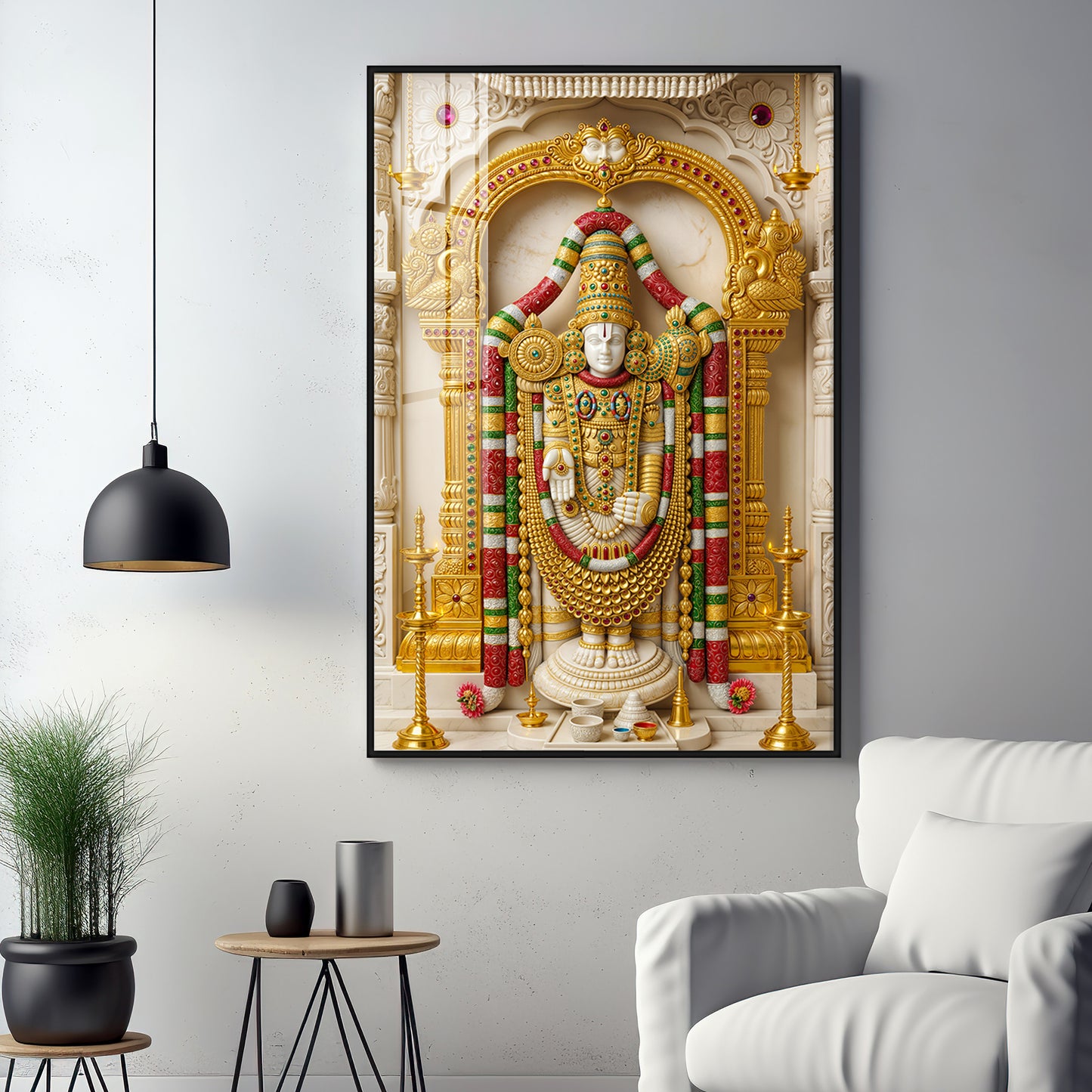 Divine Shree Venkateswara Premium Acrylic Vertical Wall Art
