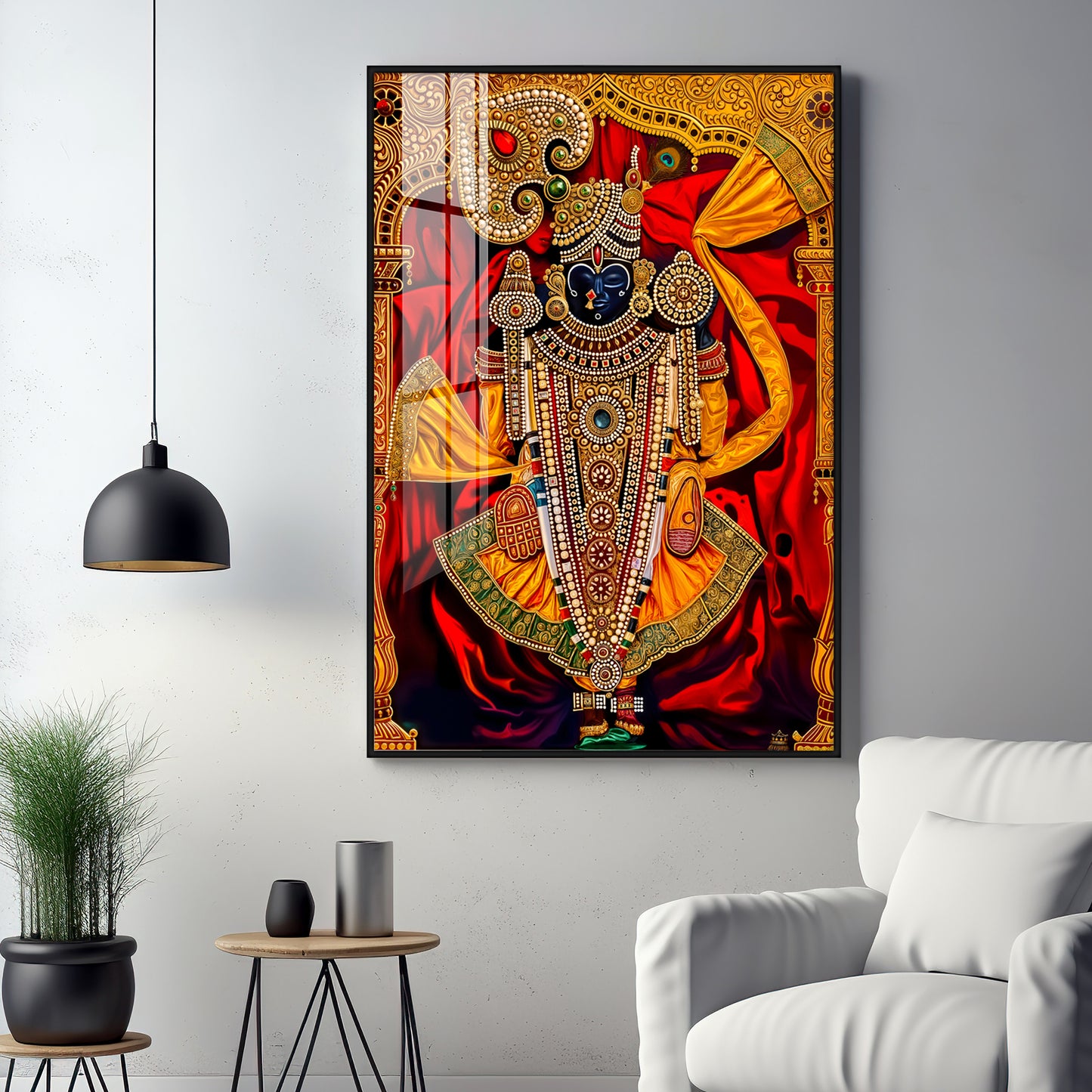 Dwarkadhish Premium Acrylic Vertical Wall Art