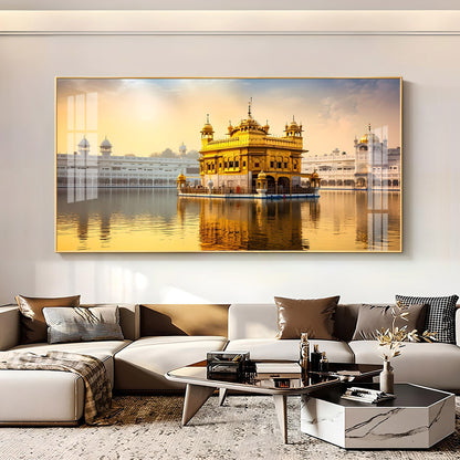 Golden Glory Premium Acrylic Horizontal Wall Art