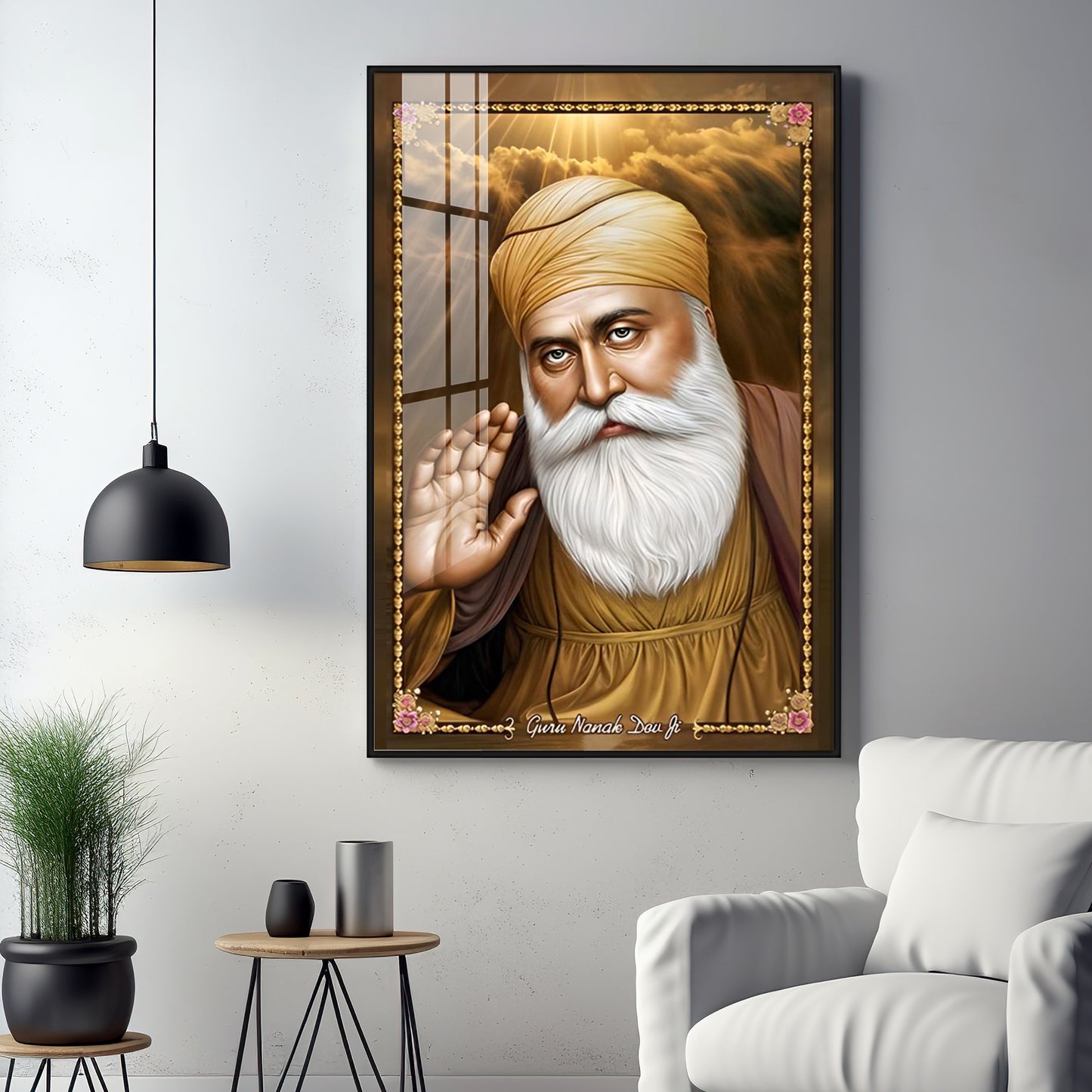 Guru Nanak Dev Ji Premium Acrylic Vertical Wall Art