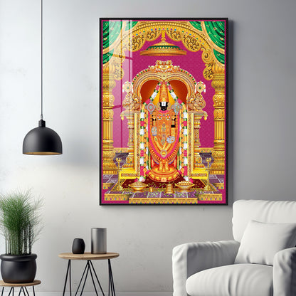 Sri Venkateswara Swamy Blessing Premium Acrylic Vertical Wall Art