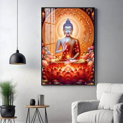 Peaceful Buddha Premium Acrylic Vertical Wall Art