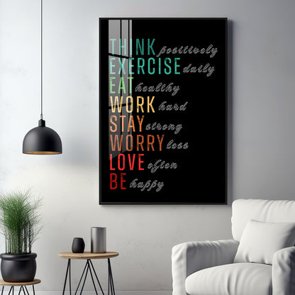 Motivational Quotes Premium Acrylic Vertical Wall Art