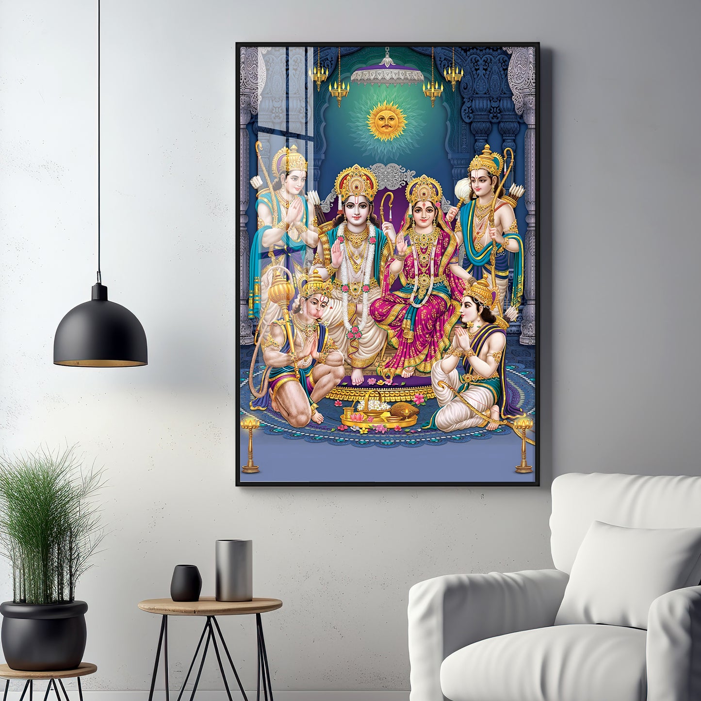 Ram Parivar Premium Acrylic Vertical Wall Art