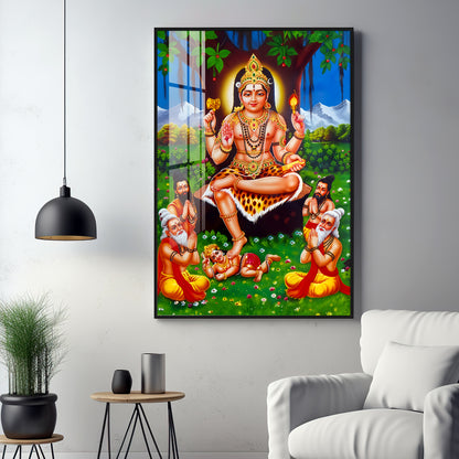 Lord Dakshinamurthy Premium Acrylic Vertical Wall Art